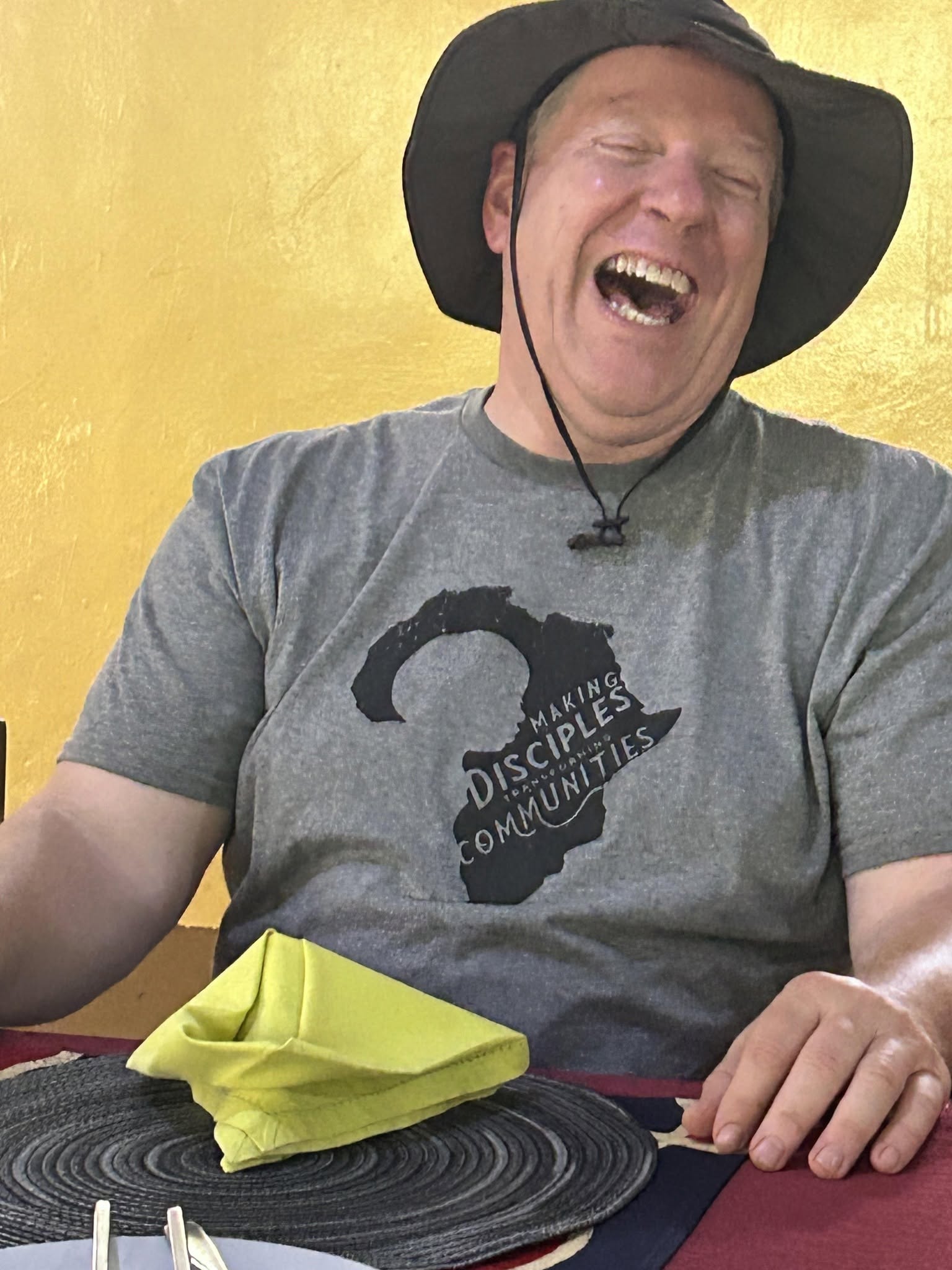 Steve laughing